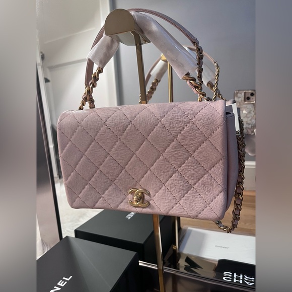 CHANEL Medium Cream Caviar Fashion Flap Bag - Picture 17 of 17